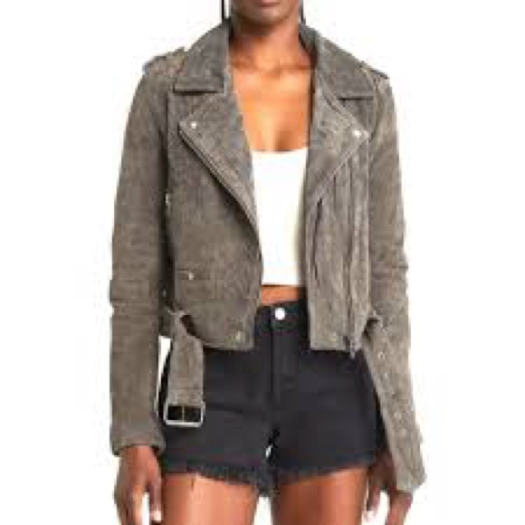 Blank NYC Jackets & Blazers - BlankNYC Suede Leather Moto Jacket Western Boho Y2K Cool Girl Small